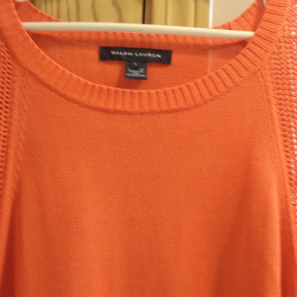 Ralph Lauren Women's Sweater~Round Neck~Dolman Sleeves~ORANGE- Large - NWOT - Picture 2 of 7